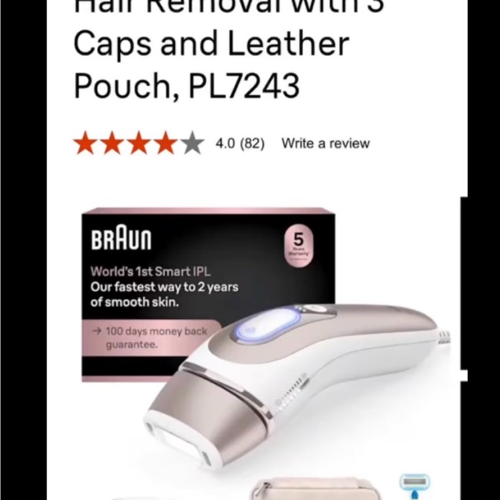 IPL Hair Removal Device - White and Silver